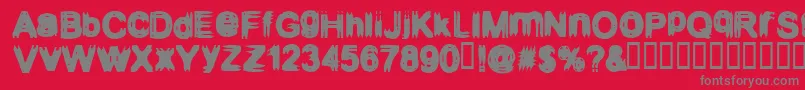 フォントCONFIGUR – 赤い背景に灰色の文字