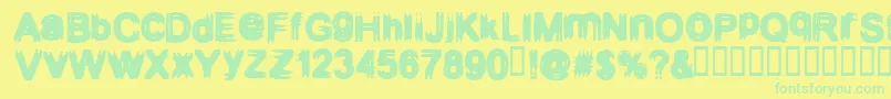 CONFIGUR-Schriftart – Grüne Schriften auf gelbem Hintergrund