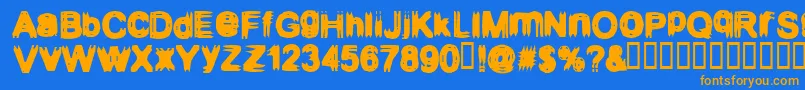 CONFIGUR Font – Orange Fonts on Blue Background