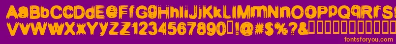 Fonte CONFIGUR – fontes laranjas em um fundo violeta