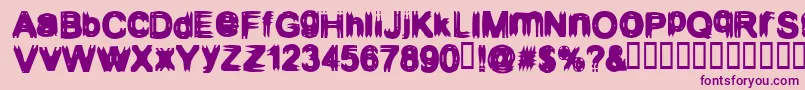 Fonte CONFIGUR – fontes roxas em um fundo rosa