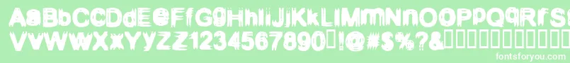 Czcionka CONFIGUR – białe czcionki na zielonym tle