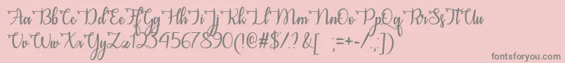 フォントCongrats Calligraphy   – ピンクの背景に灰色の文字