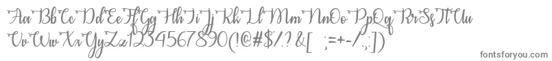 Congrats Calligraphy  -fontti – harmaat kirjasimet valkoisella taustalla