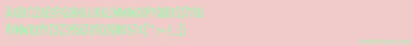 Earthsmightiestcond-Schriftart – Grüne Schriften auf rosa Hintergrund