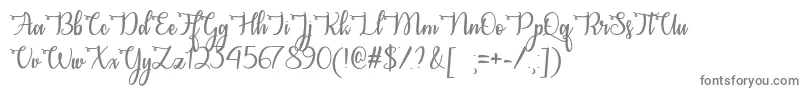 Congrats Calligraphy  -fontti – harmaat kirjasimet valkoisella taustalla
