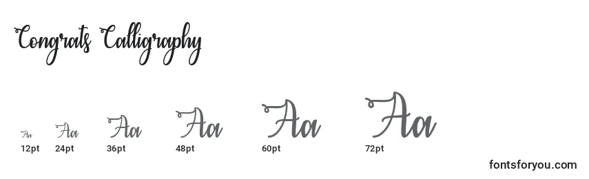 Congrats Calligraphy   (123960) Font Sizes