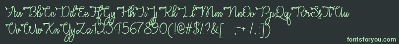 フォントCongrats Script   – 黒い背景に緑の文字
