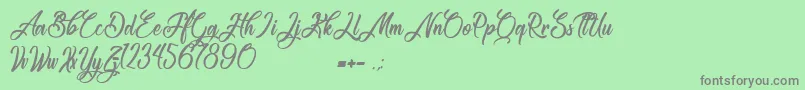Congratulation Folding Font – Gray Fonts on Green Background