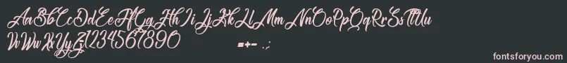 Congratulation Folding Font – Pink Fonts on Black Background
