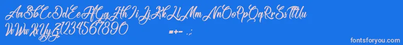 Congratulation Folding Font – Pink Fonts on Blue Background