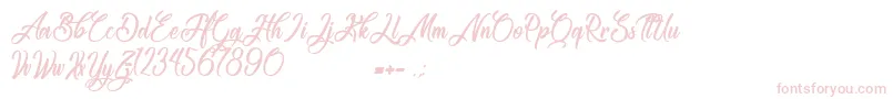 Congratulation Folding Font – Pink Fonts on White Background