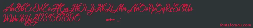 Congratulation Folding Font – Red Fonts on Black Background