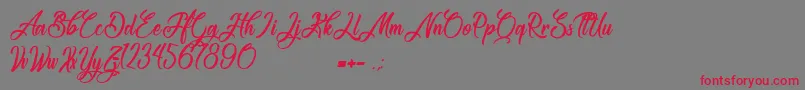 Congratulation Folding Font – Red Fonts on Gray Background