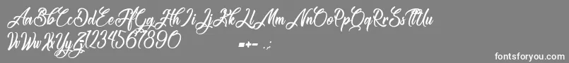 Congratulation Folding Font – White Fonts on Gray Background