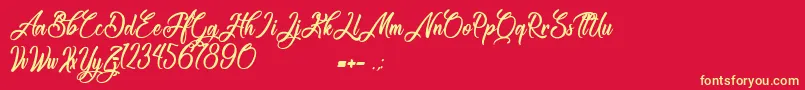 Congratulation Folding Font – Yellow Fonts on Red Background