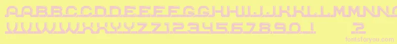 Connected Font – Pink Fonts on Yellow Background