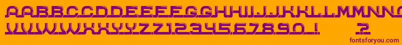 Connected Font – Purple Fonts on Orange Background