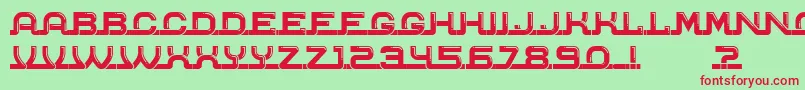 Connected Font – Red Fonts on Green Background