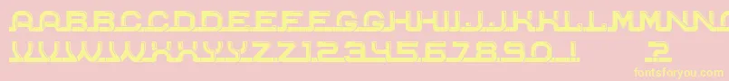 Connected Font – Yellow Fonts on Pink Background