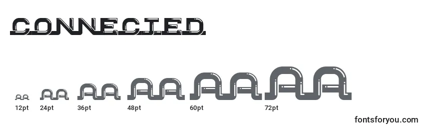 Размеры шрифта Connected (123964)