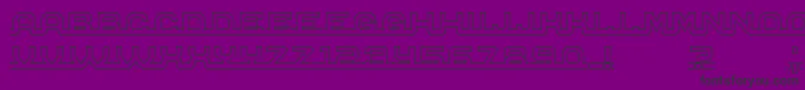 ConnectedHollow Font – Black Fonts on Purple Background