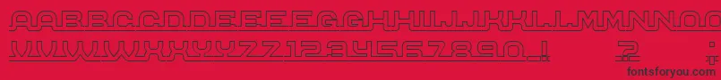 ConnectedHollow Font – Black Fonts on Red Background