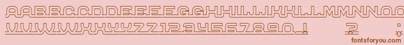 ConnectedHollow Font – Brown Fonts on Pink Background