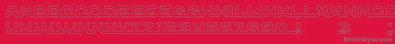 ConnectedHollow Font – Gray Fonts on Red Background