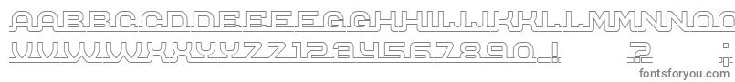 ConnectedHollow Font – Gray Fonts on White Background