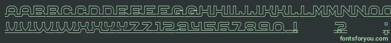 ConnectedHollow Font – Green Fonts on Black Background