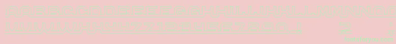 ConnectedHollow Font – Green Fonts on Pink Background