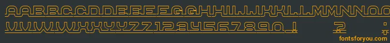 ConnectedHollow Font – Orange Fonts on Black Background