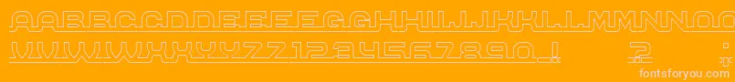 ConnectedHollow Font – Pink Fonts on Orange Background