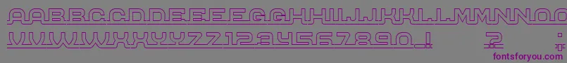 ConnectedHollow Font – Purple Fonts on Gray Background