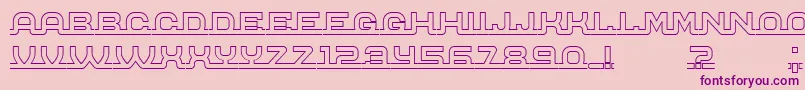 ConnectedHollow Font – Purple Fonts on Pink Background