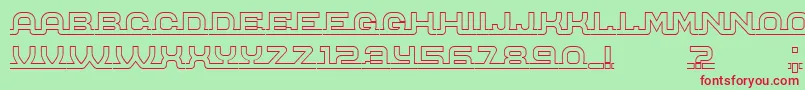 ConnectedHollow Font – Red Fonts on Green Background