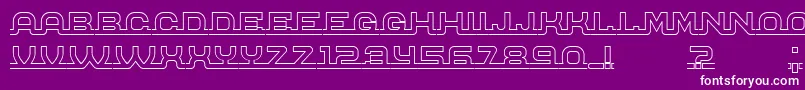 ConnectedHollow Font – White Fonts on Purple Background