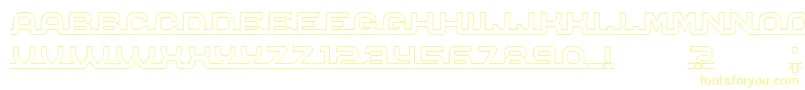 ConnectedHollow Font – Yellow Fonts on White Background