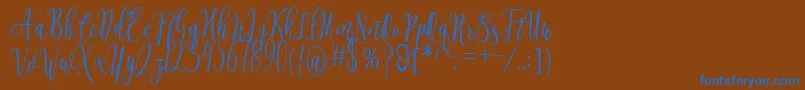 Шрифт Connekia – синие шрифты на коричневом фоне