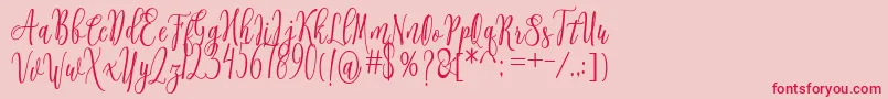 Connekia Font – Red Fonts on Pink Background