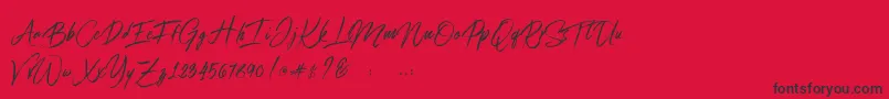 Connoisseurs Font – Black Fonts on Red Background