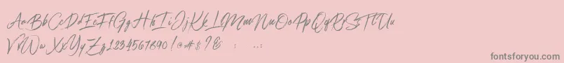 Connoisseurs Font – Gray Fonts on Pink Background