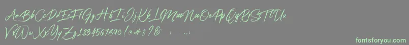 Connoisseurs Font – Green Fonts on Gray Background