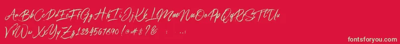 Connoisseurs Font – Green Fonts on Red Background
