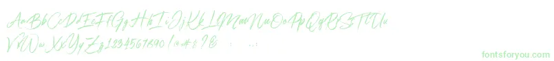 Connoisseurs Font – Green Fonts on White Background