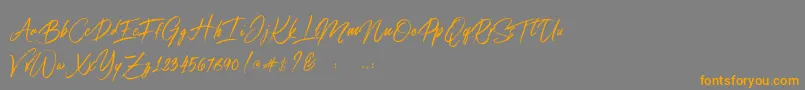 Connoisseurs Font – Orange Fonts on Gray Background