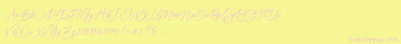Więcej informacji o czcionce Connoisseurs Czcionka Connoisseurs – różowe czcionki na żółtym tle