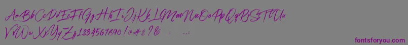 Connoisseurs Font – Purple Fonts on Gray Background