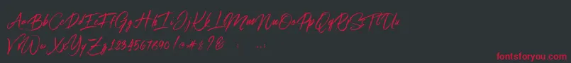 Connoisseurs Font – Red Fonts on Black Background